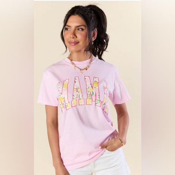Comfort Colors Tops - New Pink Lily Mama T shirt